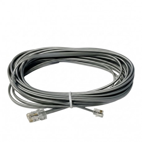 "MITEL Anschlussschnur 6m MW6/MW8 RJ11/RJ45 silber"