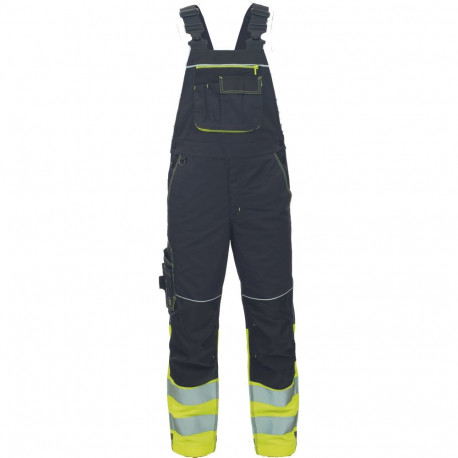 Cerva Knoxfield HVPS DW traksipüksid must Hi-Vis kollane 64
