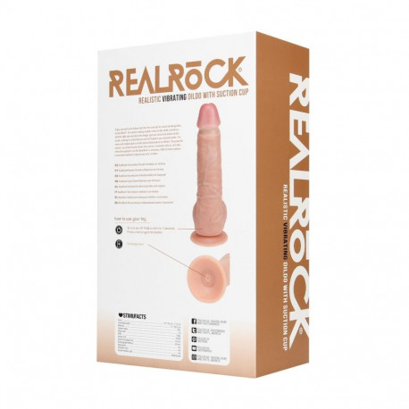 Vibreeriv tavaline sirge dildo munanditega 9/23cm, naha värvi