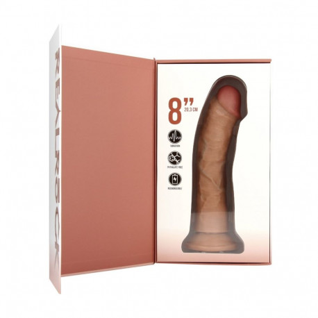 Vibreeriv dildo tavaline kumer 8/20,5cm, beež