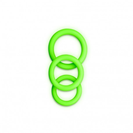 Cockring Set - Glow in the Dark - 3 Pieces