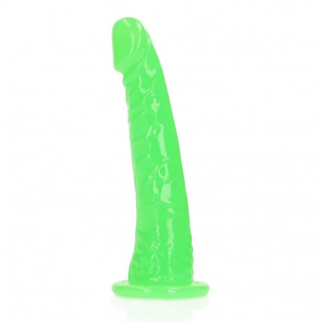 dildo õhuke realistlik iminapaga pimedas helendav 6''/15,5cm