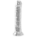 dildo TPE 19cm, läbipaistev
