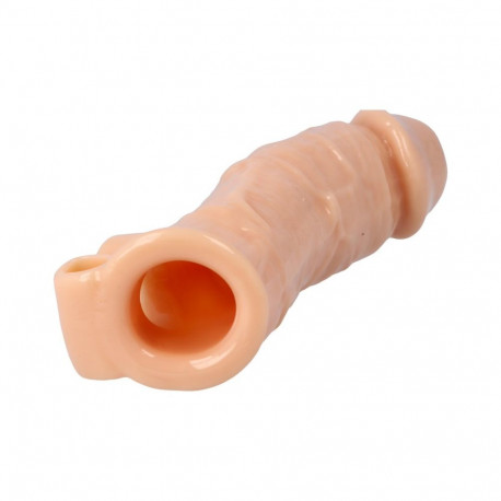 REALISTIC peeniseümbris S7 vibreeriv 21cm, nahatoon