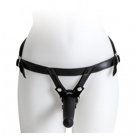 HARNESS WITH BLACK DILDO SIZE L