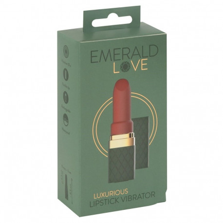 vibraator 8,5cm luksuslik huulepulga kujuline, smaragdroheline