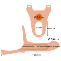 Silikoonist rihmaga dildo +5cm