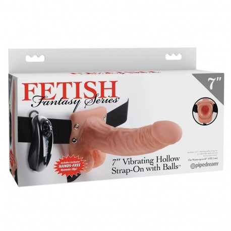 FF õõnes rihmaga dildo vibraatoriga 19cm