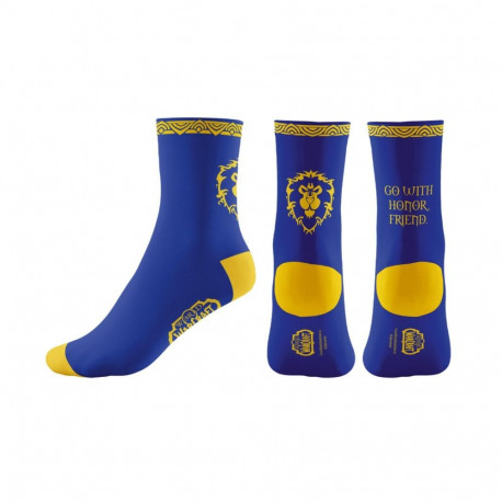Clothing - Cenega Publishing Socks Good Loot World of Warcraft Glory To The Alliance 80% Cotton Blue
