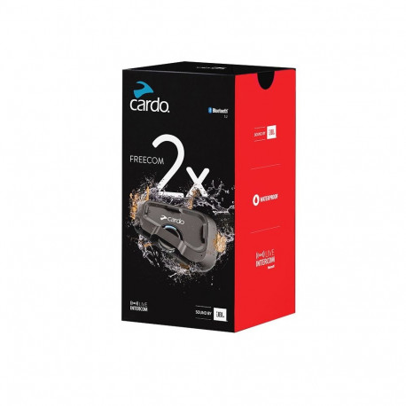 Communication Device - Cardo FRC2X103 Motorcycle Intercom Bluetooth 5.2, 800 m Range, 13 Hours Talk 
