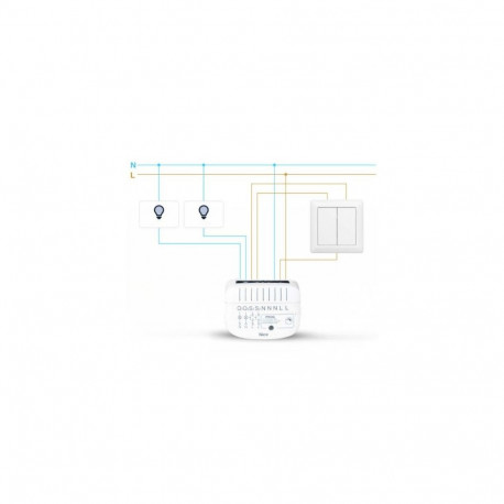 Smart Home Device - Nice DoubleDimmer Control Dual-Channel LED Dimmer FGD-223 White