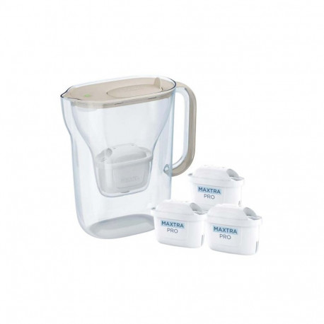Water Filter Pitcher - Brita Style Essential 2.4L Water Tank, MAXTRA Technology, Sand