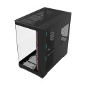 Computer Case - Krux Tano Midi Tower PC Case E-ATX/ATX, Tempered Glass, Black
