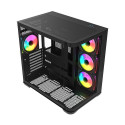 Computer Case - Krux Tano Midi Tower PC Case E-ATX/ATX, Tempered Glass, Black