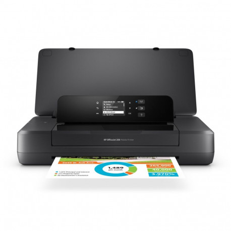 Printer - HP Officejet 200 Mobile Printer, 4800 x 1200 DPI, 10 PPM, Black