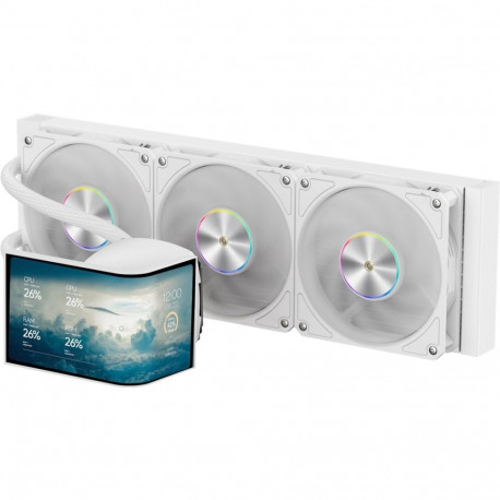 CPU Cooler - Krux HydroArc 360 12Cm Radiator 2600 RPM White
