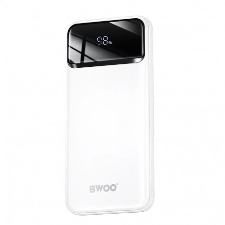 BWOO Ultra thin väline akupank (powerbank) | 10 000 mAh | 22.5W | QC | USB-A, USB-C | LED ekraan | v