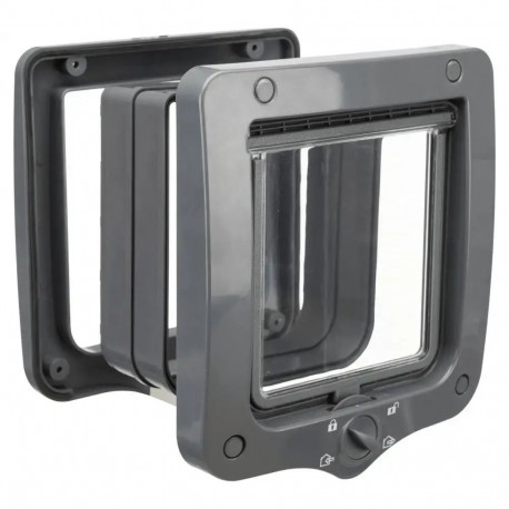 Flap : Trixie 4:Way cat flap, 20 × 22 cm, grey