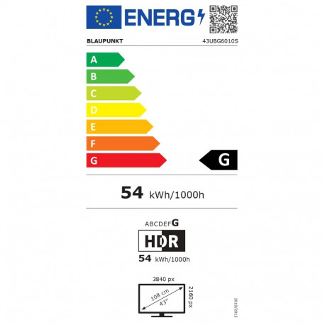 Blaupunkt | 4K TV | 43UBG6010S | 43 | Smart TV | Google TV | UHD | White