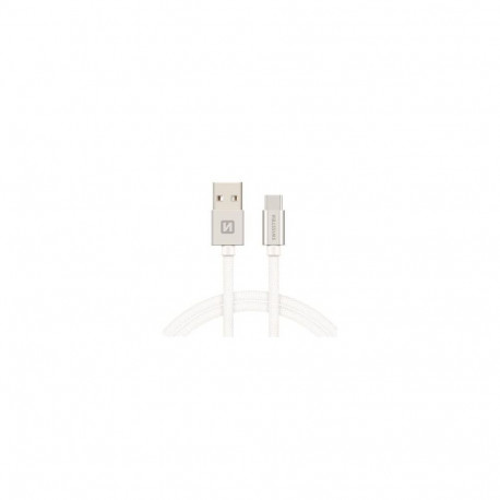 USB kaabel Swissten USB-A - USB-C, 2m, hõbe