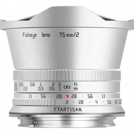 TTARTISAN objektiiv 7,5mm f/2,0 kalasilmne Canon RF, hõbedane