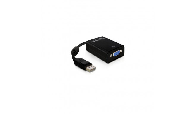 Adapter Displayport Stecker > VGA Buchse (schwarz, 12cm)