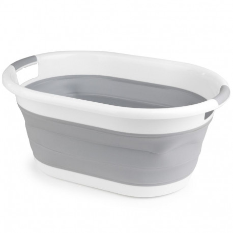 Beldray LA034816FPEU7 Collapsible Laundry Basket 28L White/Grey