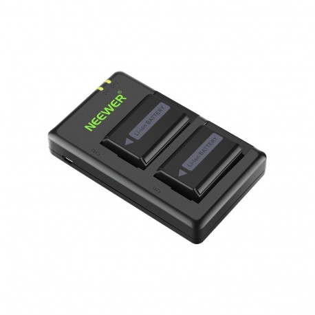 Set of 2 Sony replacement batteries and a NEEWER NP-FW50 charger