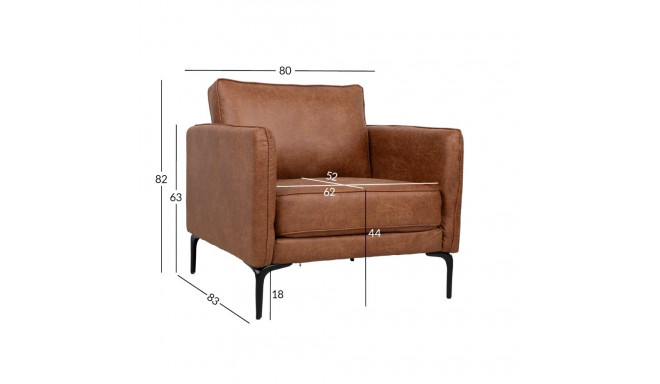 Tugitool SOFIA 80x83xH82cm, pruun