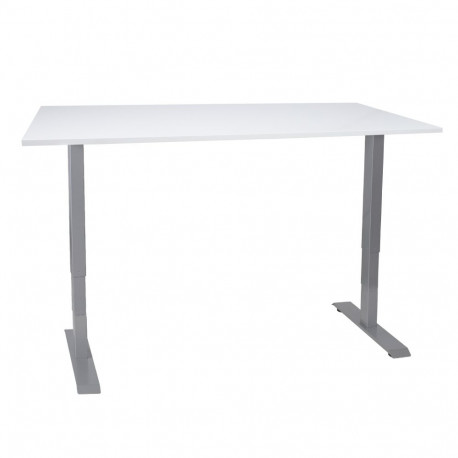 Desk ERGO with 2 motor 140x80xH60-125cm, greyish white/silver-grey