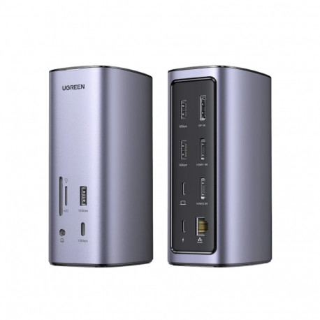 Docking station 12in1 USB-C - 2xHDMI, DisplayPort, USB-A, microSD/SD RJ45 CM555 Revodok Pro 312 UGRE
