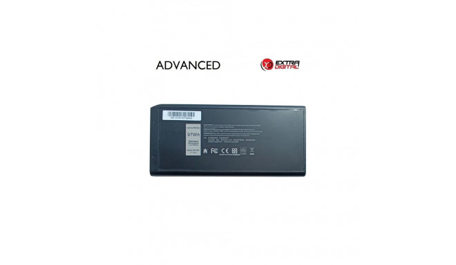 Notebook Battery DELL X8VWF, 97Wh, Extra Digital Advanced