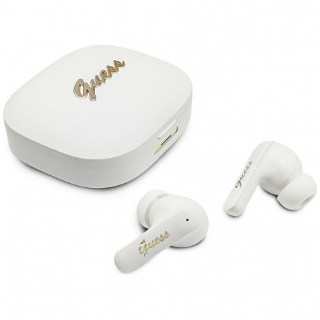 Wireless earphone GUESS TWS Script Metal Logo GUE005415 white