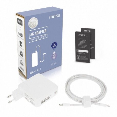 Laptop charger power supply 61W USB-C 5V-9V-12V-15V-20V-20.3V/3A PD