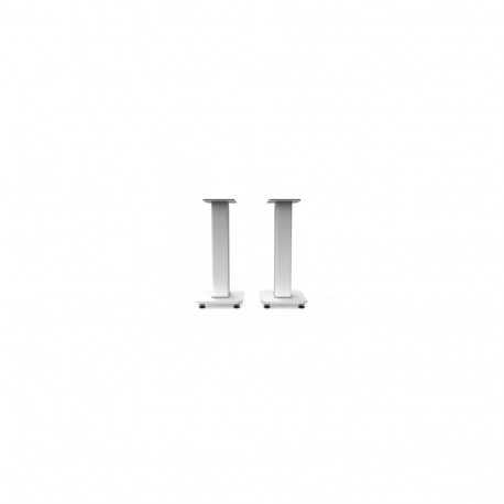 KANTO AUDIO 22" TALL FILLABLE SPEAKER STANDS WITH ISOLATION FEET - WHITE (PAIR)