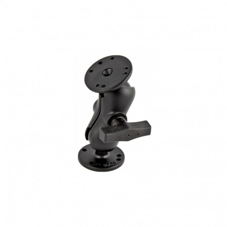 RAM MOUNTS C-KOKO LYHYT KIINNITYSVARSI + 2X C-KOKO 1.5" KUULA PYÖREÄ 2.5" ALUSTA