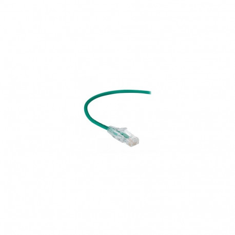 BLACKBOX CAT6A UTP SLIM-NET PATCH CABLE, 28AWG, 500-MHZ, PVC - GREEN, 0.9M