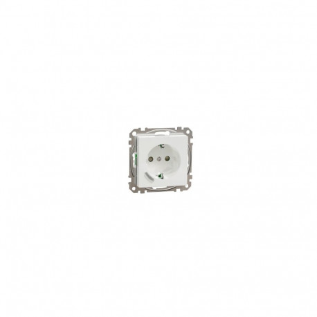 SCHNEIDER ELECTRIC SOCKET 1-PIECE EXXACT 1S/16A/IP20 FLUSH ZB WH