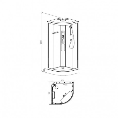 BLACK QUICK INSTALL SHOWER CABIN