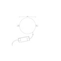 RECESSED LED LIGHT FRAMELESS 24W ROUND