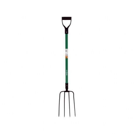 Flo digging fork 35891, 1200mm, 30cm, 4 tines, steel, fibreglass shaft, black and green