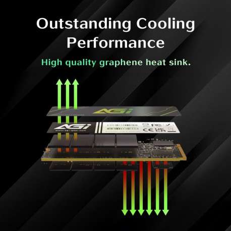 SSD|AGI|600xTBW rating|MTBF 1600000 h|Read speed 4700 MB/s|Write speed 2800 MB/s|NVMe Yes|PCI Expres
