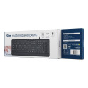 KEYBOARD MULTIMEDIA USB ENG/BLACK KB-MCH-05 GEMBIRD