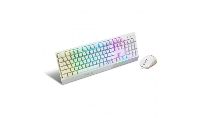 KEYBOARD +MOUSE/VIGOR GK30 COMBO WHITE US MSI