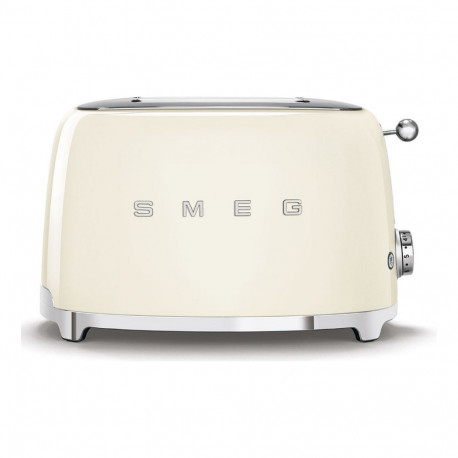 SMEG röster TSF01CREU kompaktne 50ndate stiilis kaheava kõrgläikega, kreem