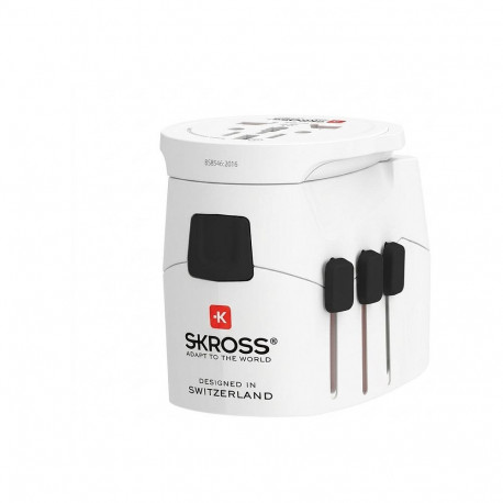 "Skross PRO Pro Light White Retail Reiseadapter, Weltweit"