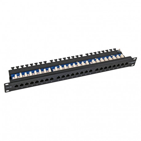 "ECOLAN Patchpanel UTP 24xRJ45 Cat.5e, 19 1HE, RAL9005 schwarz"