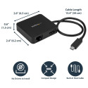 D StarTech mitmeportiline USB-C adapter