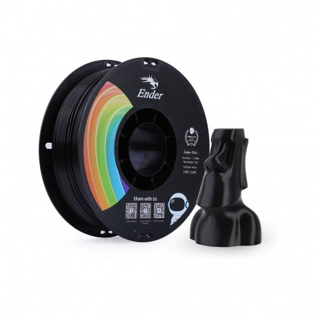 Creality 3D-filament PLA+ 1kg 1,75mm rullil, must