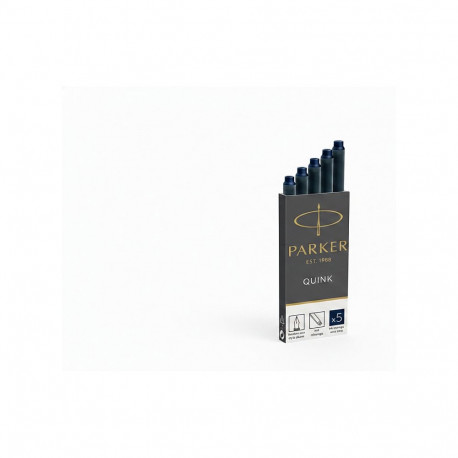 "1x5 Parker Tintenpatrone Quink schwarz-blau"